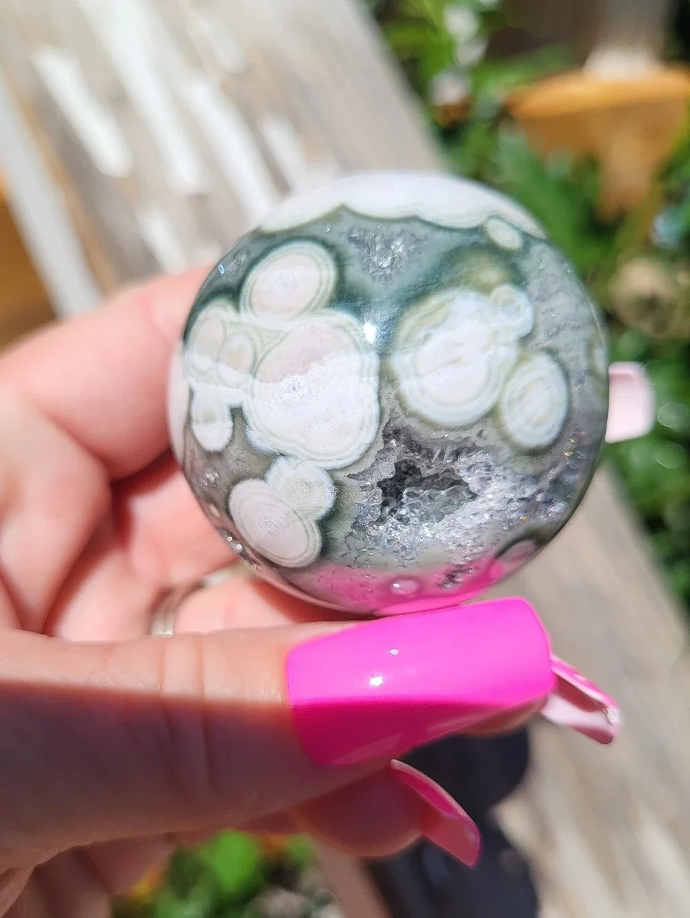 ocean jasper pink blue